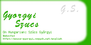 gyorgyi szucs business card