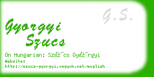 gyorgyi szucs business card